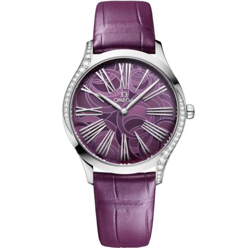 Omega De Ville Trésor 36 Stainless Steel / Purple - Peony / Alligator